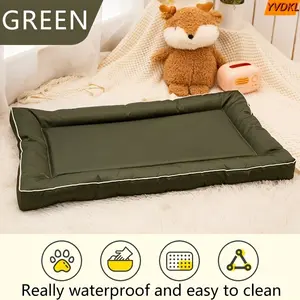 1 x Extra-Large Square Dog Bed – Printed Polyester Non-Slip Pet Mat/Kennel – Suitable for All Seasons – Polyester Fiber Filling – Fits Small to Large Dogs