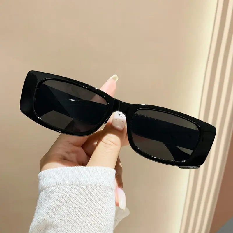 Summer Simple Matching Glasses for Everyday Use, All Seasons Minimalist Square Frame Fashion Glasses, Travel Accessories, Trendy Shades, Fashion Eyewear