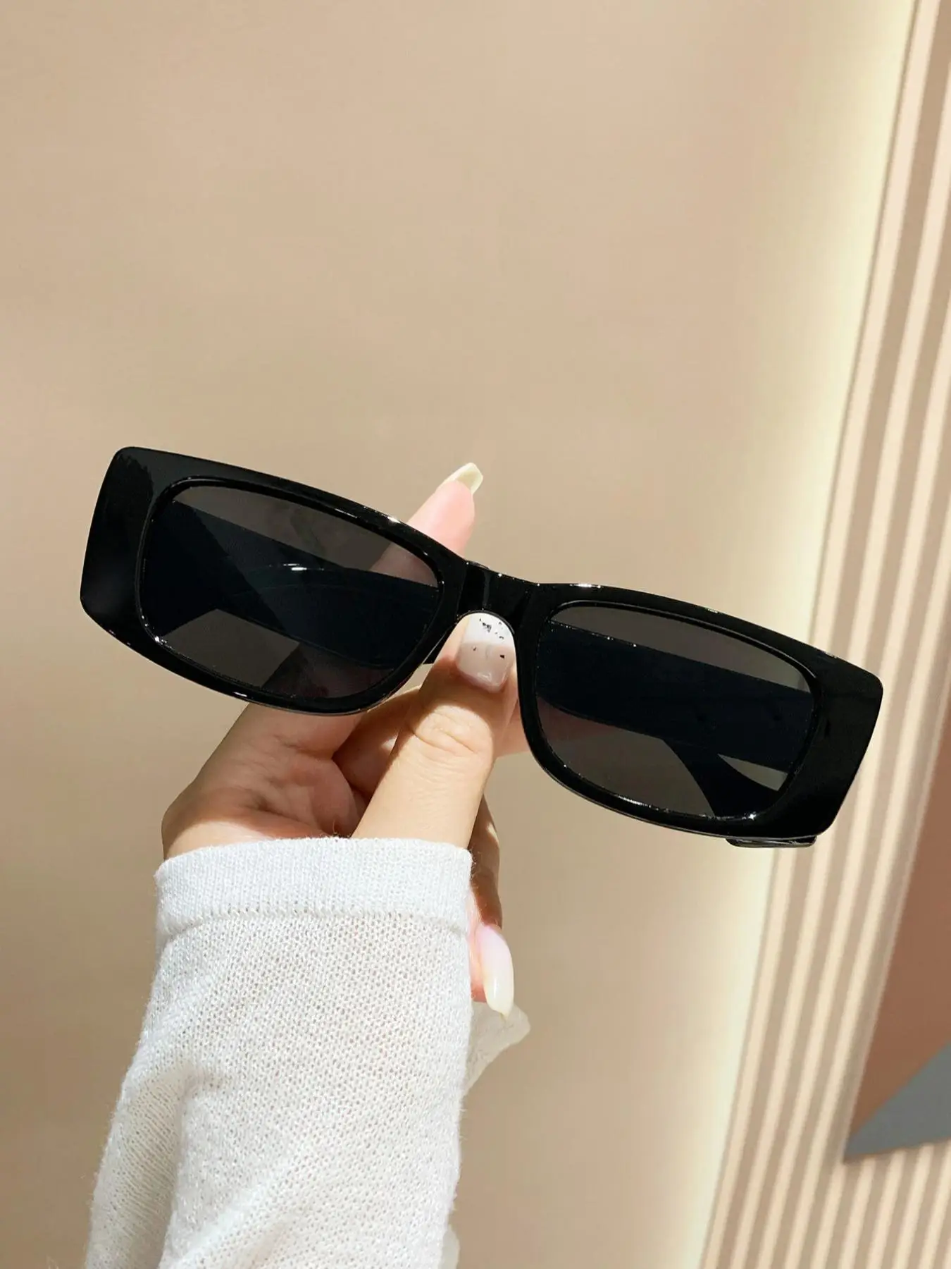 Summer Simple Matching Glasses for Everyday Use, All Seasons Minimalist Square Frame Fashion Glasses, Travel Accessories