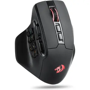 M811 PRO  MMO Gaming , 15 Programmable Buttons RGB Gamer  w/  Grip Build, 10 Side Macro , Software Supports DIY Keybinds & Backlit