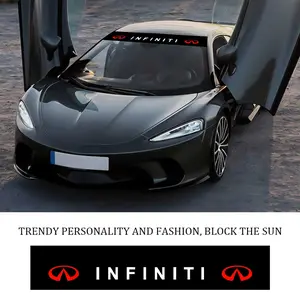 Infiniti Car Windshield Sticker, Front & Rear Decorative Decal, Universal Vehicle Use, Window Sticker Structure, Surface Adhesive, Cool Car Decoration