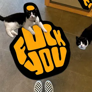 Irregular Gesture Pattern Rug, Unique Rugs, 1 Count Creative Non-slip Soft Carpet, Decorative Area Rug for Home Living Room Bedroom, Machine Washable, Room Decor for Men, Fluffy Nursery Rug