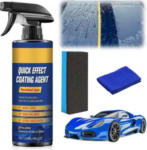 Advanced Car Quick-Acting Coating Agent Spray, Scratch Wax Polish Waterless Wash Quick Effective Coating Spray, Car Coating Sprays Cleaning Kit