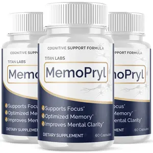 (3 Pack) MemoPryl Nootropic All Natural Brain Suppleement Memo Pryl 180 Capsules