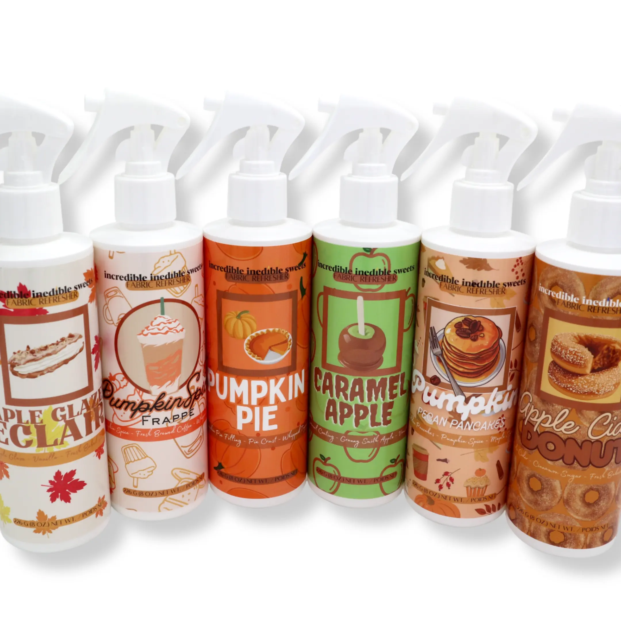 Fall Collection Incredible Inedible Sweets Dessert Scented Premium Fabric Refresher & Linen Spray - 8 oz Aromatic Autumn Fragrance Spray for Home Use