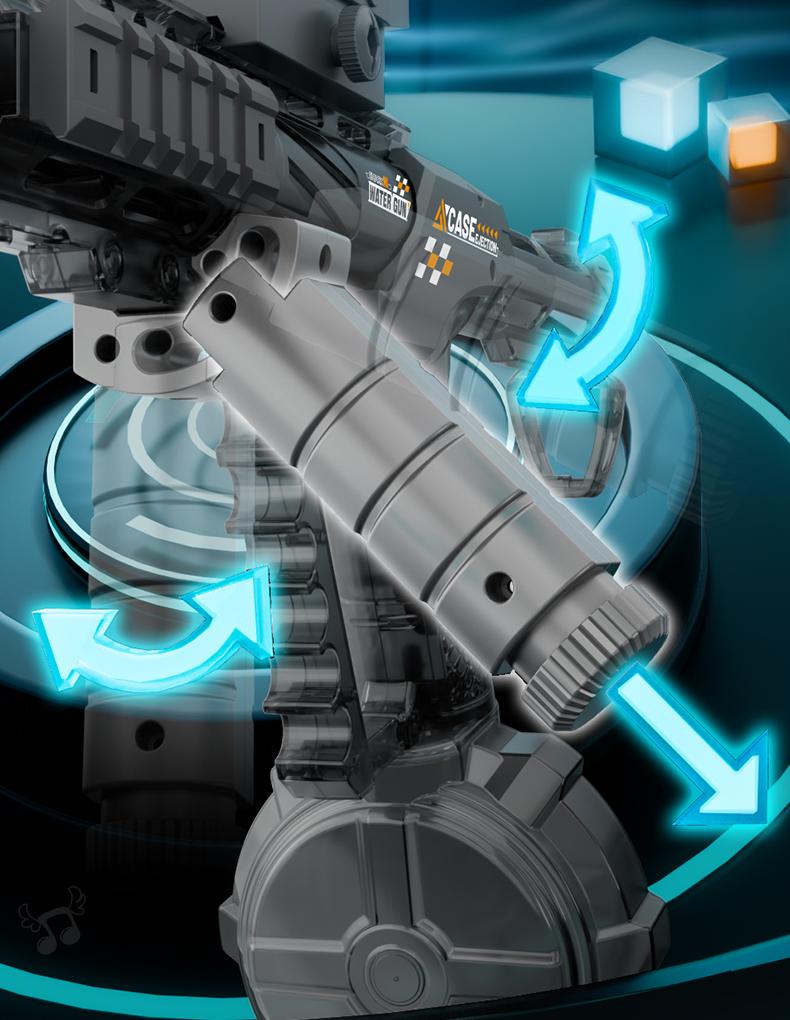 Flood Dragon 2026 New Automatic Electric Water Gun with Large Capacity Powerful Spray Super Long Shooting & Lighting Function USB Charging Cable Durable FlameSpray Toy Gift for Adults & Children