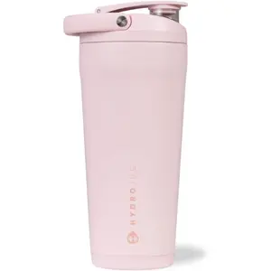 HydroJug 24oz Stainless Steel Shaker Bottle – Insulated, Leakproof, BPA-Free with Silent Mixing Grate, No Clumps Protein Shaker (Pink Sand)