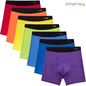 INNERSY Men's Classic Boxer Briefs 7-Pack, Soft & Comfortable Cotton Underwear, Breathable & Stretchy for All-Day Wear, Durable & Stylish Design