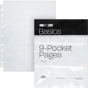 Basics 9-Pocket Pages (70 Pack) | Binder Sheets for Trading &  Cards | Archival Protectors for Collectibles