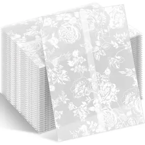 Vellum Jackets Bulk for 5x7 Invitations Pre-Folded Wedding Vellum Sleeves Wedding Invitation Accessories Kit Envelope Inserts Liners for Bridal Baby Shower Birthday 100 Pcs Rose