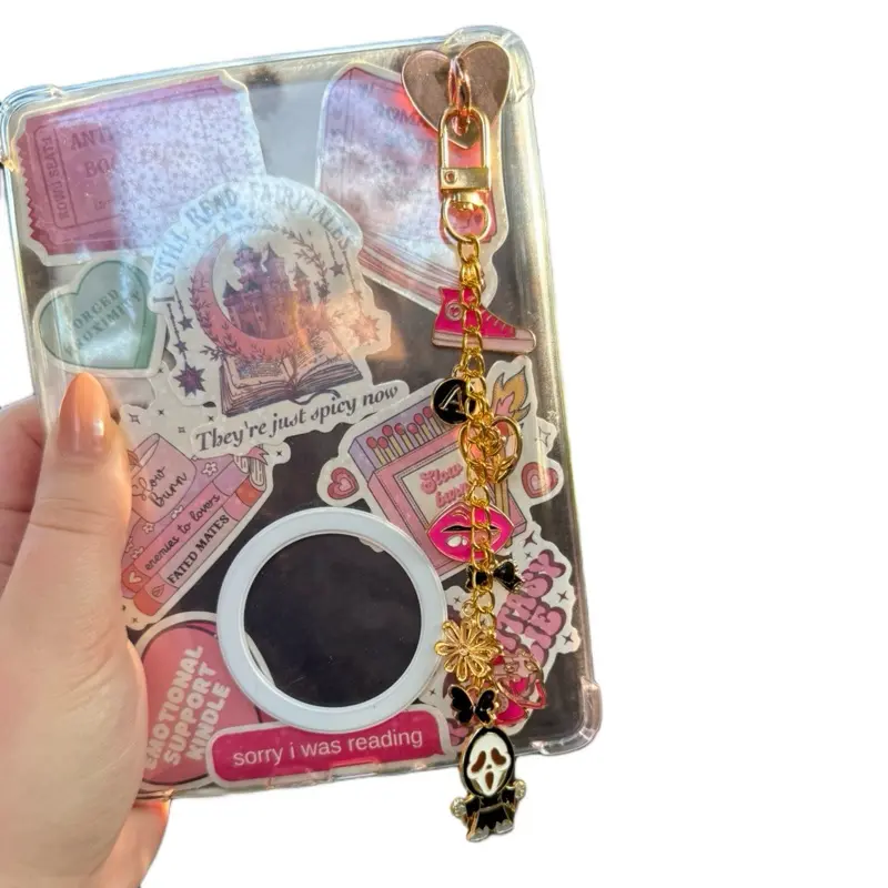 GhostFace Pre-Made Kindle/Purse/Backpack Chain - Girly Spooky Season Accessory with Unique Ghost Design & Live Session Creation
