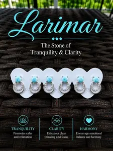Larimar S925 Stud earrings