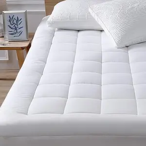Mattress Pad Cover Cooling Mattress Topper Pillow Top with Down Alternative Fill (8-21”Fitted Deep Pocket All sizes Size)