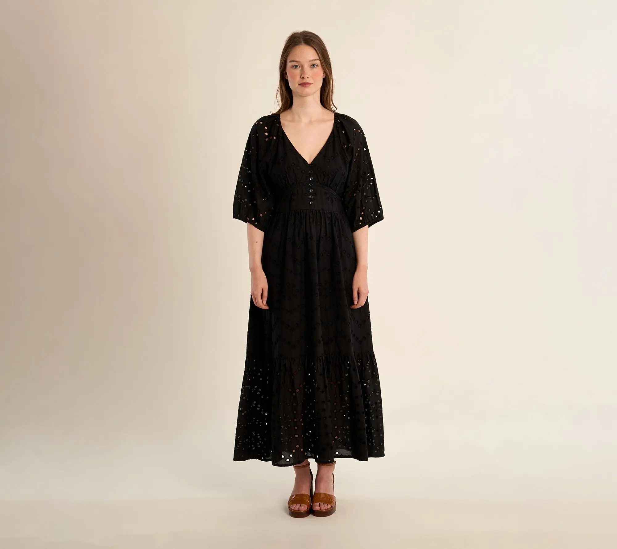 Molly Bracken Front Button Maxi Dress