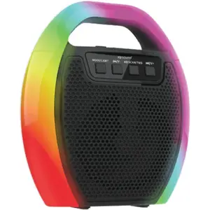 Supersonic IQ Sound IQ-2465RGB 6.5-inch Wireless Bluetooth Speaker with RGB Light Show & TWS, JL5.0 Bluetooth, USB/SD/AUX/Mic Input, FM Radio, 5W Speaker Power