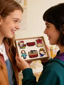 5pcs Stranger Things Enamel Brooch Set, 6 Character Designs, Durable Enamel & Metal, Perfect for Events, Daily Wear, Gifts, Collectibles