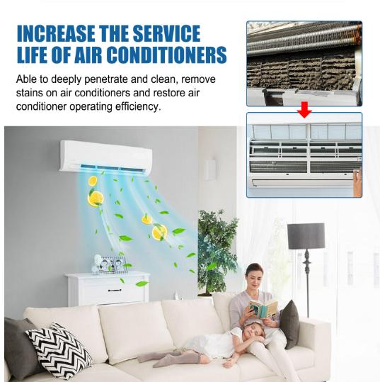 Automotive Air Conditioner Foam Cleaner - Car Deep Cleaning, Maintenance, Engine Flow Sensor Care, Unit Cleansing, Deodorizing, Air Purification