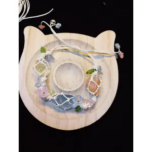 [NEW] Handmade Macrame Crystal Bracelet | Mixed 3–4 Raw Stones