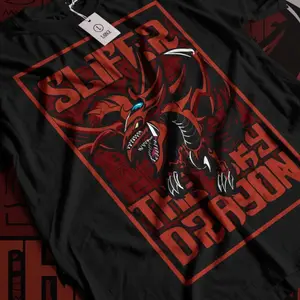 Yugioh Anime T-Shirt & Sweatshirt, Slifer the Sky Dragon Framed Graphic Tee, Vintage Oversized Unisex Streetwear, Manga Gift for Men Women