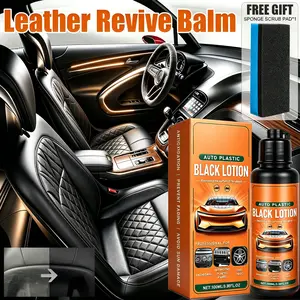 Car Plastic Restorer & Trim Shine Revitalizer – Restore Faded Exterior & Interior Plastic, Rubber & Vinyl Surfaces, Long-Lasting UV Protection for Dashboard, Door Panels, Bumpers & Trim, Includes Applicator Pad, 100 ml