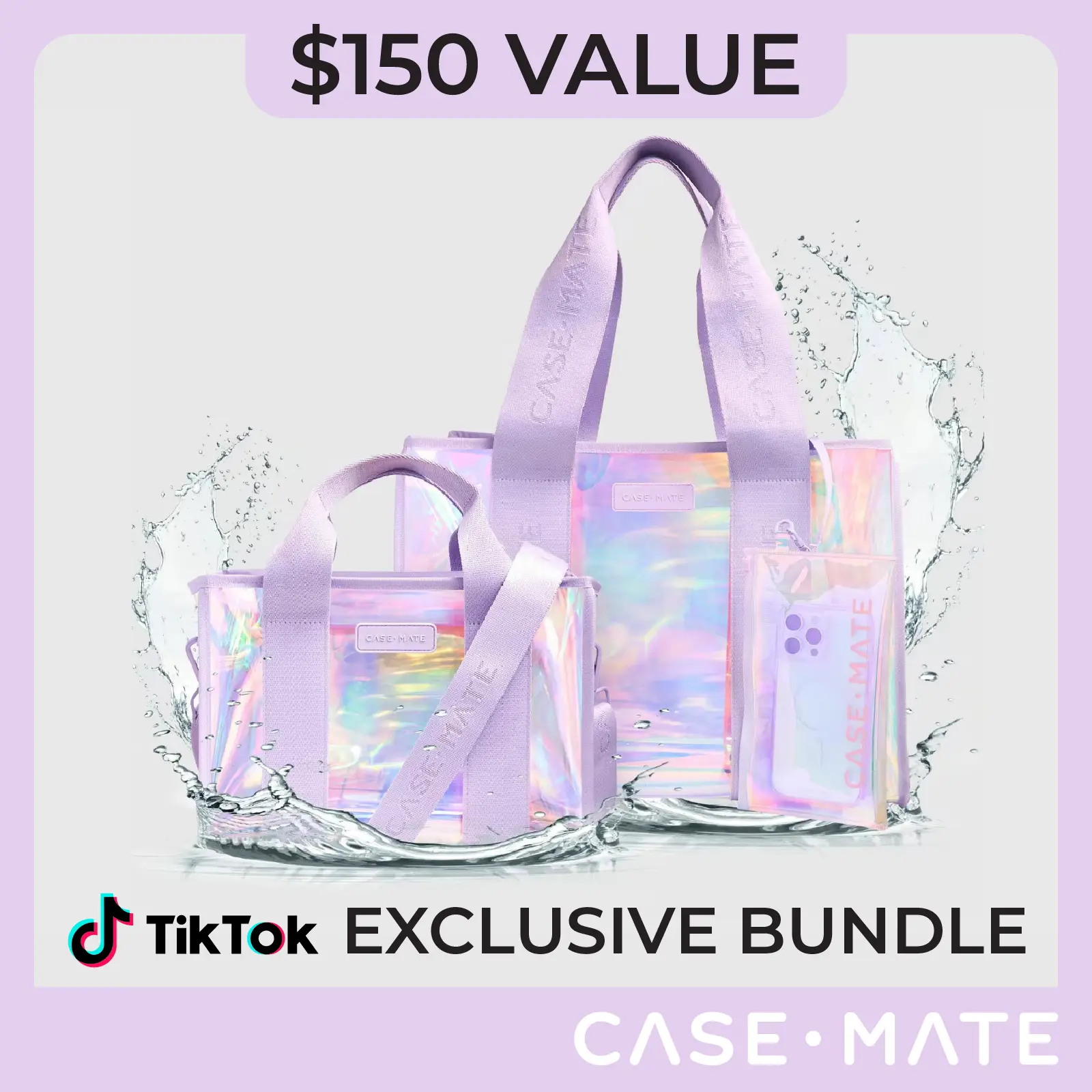 Beach Tote Bundle - Soap Bubble Beach Tote + Mini Beach Tote