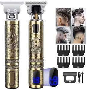 Men's Rechargeable Electric Comfort Body Hair Trimmer with LED Screen Shaver, Professional Shaving Tools for Daily Use, Perfect Halloween Christmas Fall Gift Barber Kit Clipper Blade