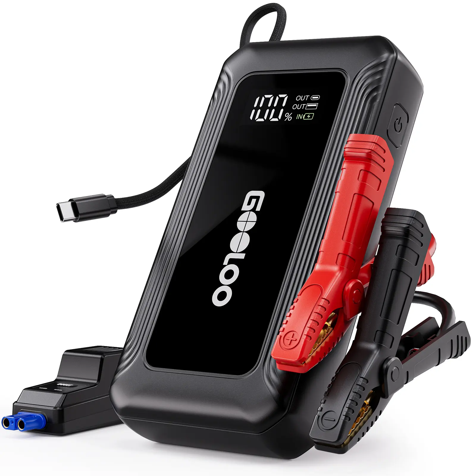 GOOLOO G7 3000A Jump Starter with Built-in Cable,Portable Jump Starter for 45W Fast Charging,12V SuperSafe Lithium Jump Box, Battery Booster Pack Up to 8.5L Gas or 6.0L Diesel Engine