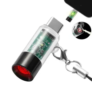 USB-C Electric Lighter (Not for Lightning ports & Samsung smartphones) Windproof Waterproof, Phone Power Bank can Powered it, mini, Lightweight, Activated by plugging into Power Source