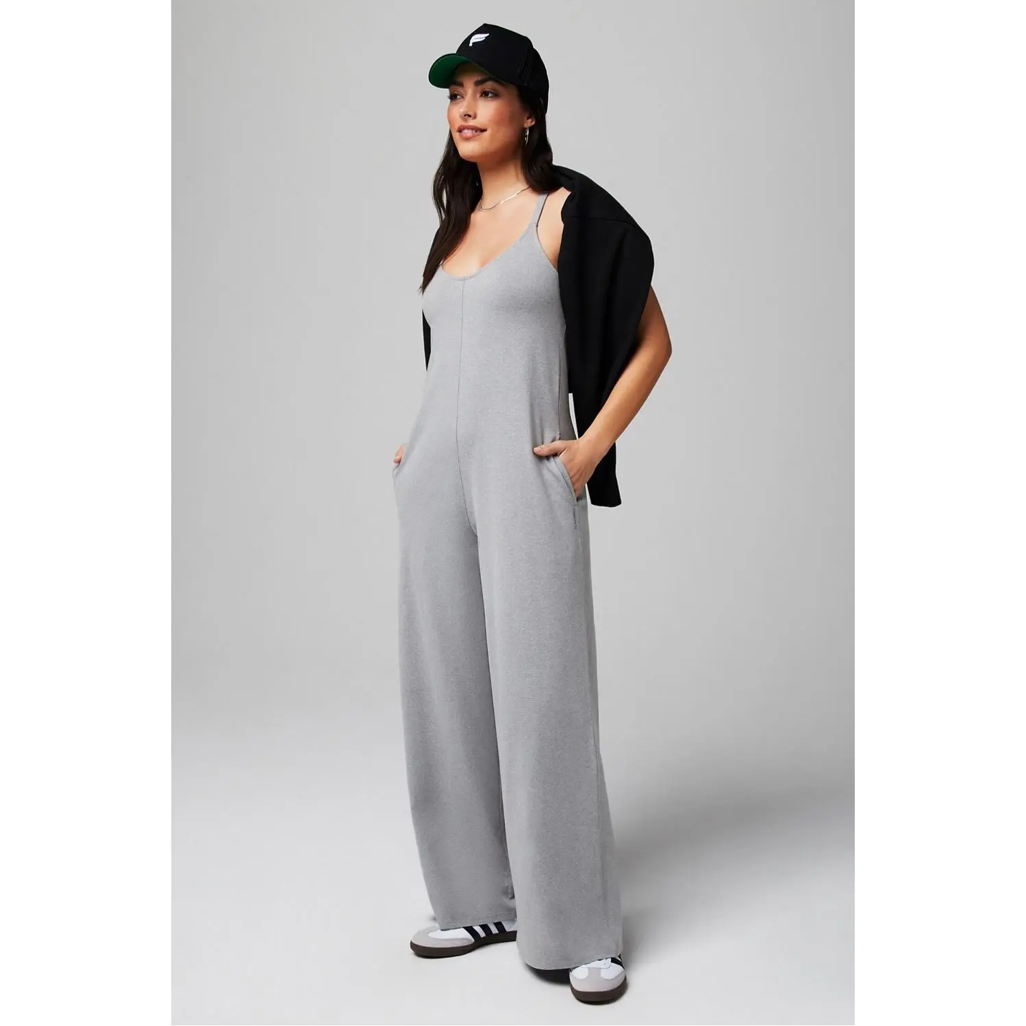 Fabletics Women's Cloud Jersey Wide Leg Onesie - TikTok Shop