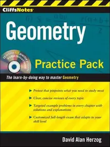 USED-Cliffsnotes Geometry Practice Pack with CD [With CDROM] by Herzog, David A. (Paperback)