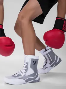 Men's Mesh Boxing Shoes, Professional Training Shoes, High Traction Wrestling Shoes for Men, Women, Lightweight Gym Shoes for Wrestling, Boxing, Weightlifting & Bodybuilding, Footwear Athletic Trainer