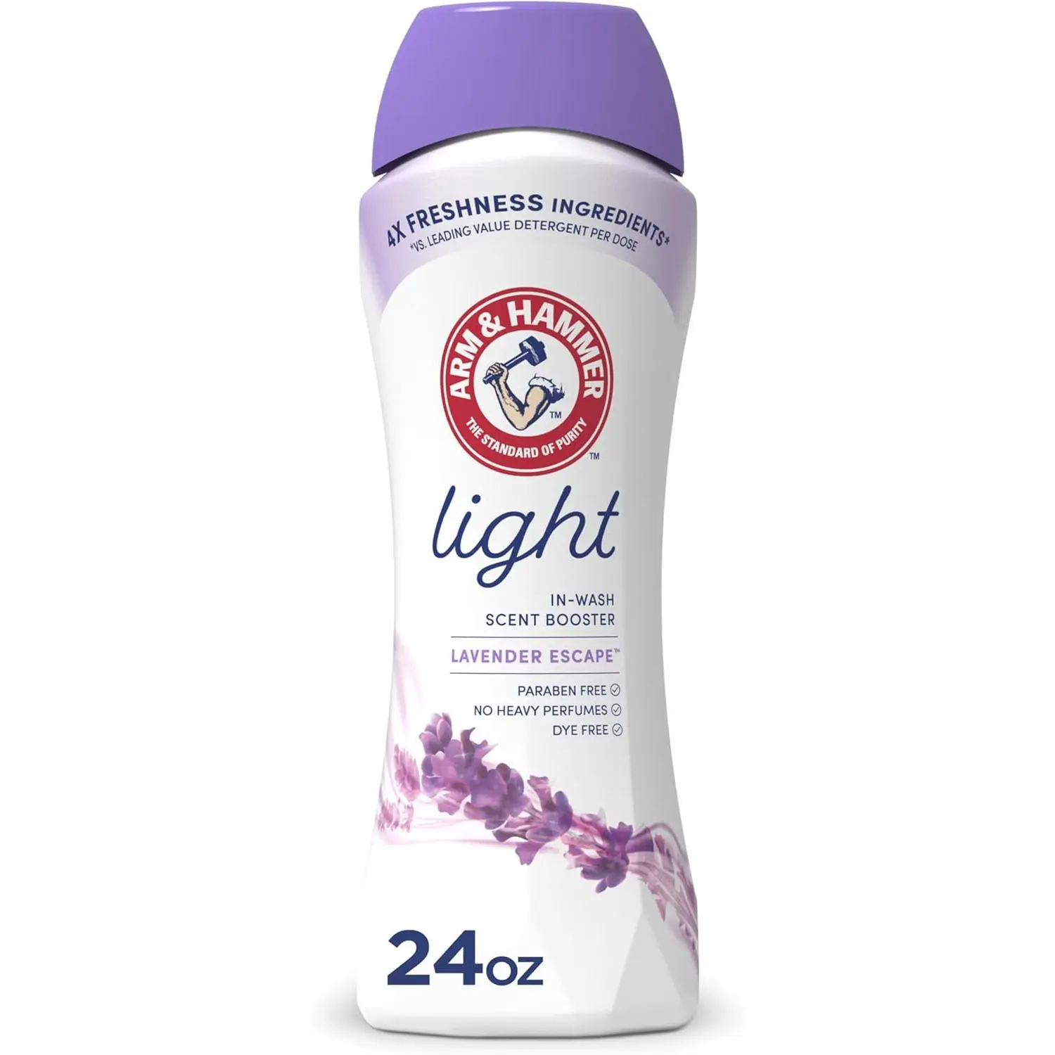 ARM & HAMMER Light Laundry Scent Booster, Lavender Escape, 24 Oz | In-Wash Laundry Fragrance,No Heavy Perfumes, No Dyes, No Parabens, Laundry Additive