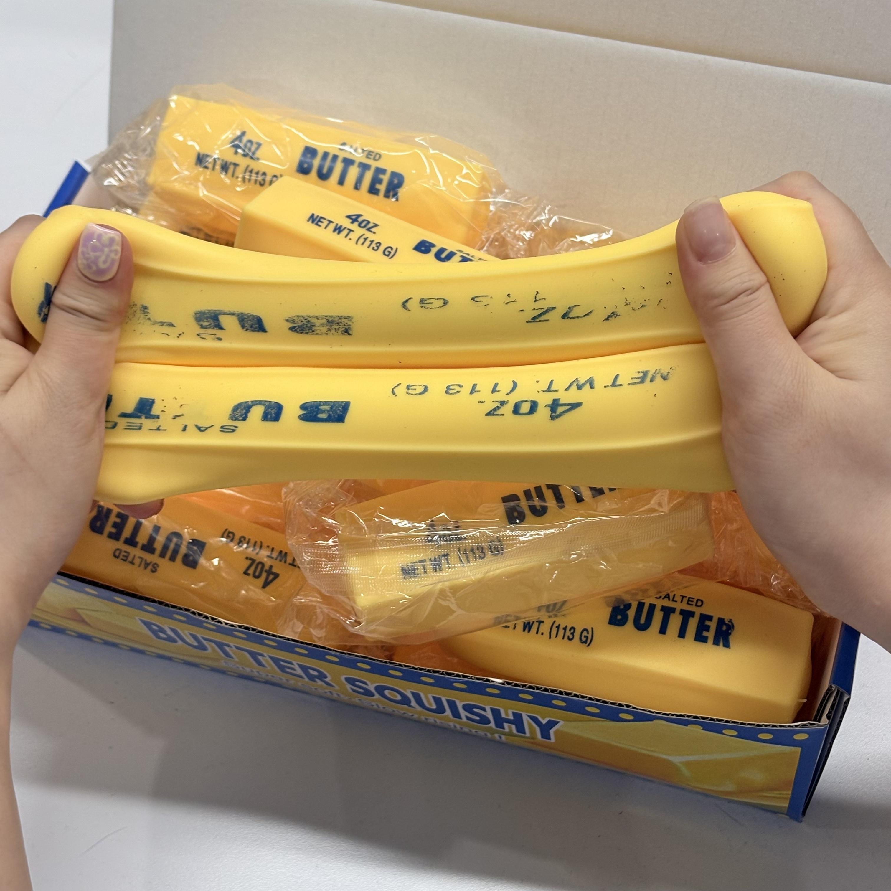 Squish Butter - New Flour Filled NeeDoh Fidget Toy Adults Kids 3+ - Super Soft Memory Foam Feel Stress Relief Sensory Play - Safe Durable Non-Toxic Material