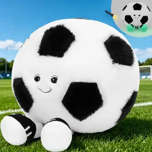 11.8inch Football Plush Toys,Rugby Stuffed Sports Balls Toy,with feet Creative Soccer Doll,Cute Fun Soft Plush Ball,Plush Stuffed Spherical Soft Toys Sports Throw Pillow Cushion Kids Gift