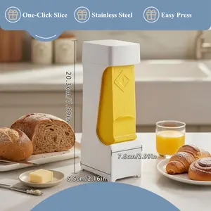 Butter Cutter & Dispenser, One-Click Butter Slicer with Stainless Steel Blade, Easy-Press Butter Cutter for Bread, Baking, Cakes & Cookies