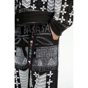 Dedication Grey Multi Hand Beaded Pants