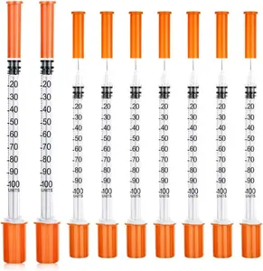 U-100 1ml Syringe 31G 5/16 Inch, 1cc Syringes for Lab Supplies Dispensing Supplies, Individually Wrapped, 100 Pack