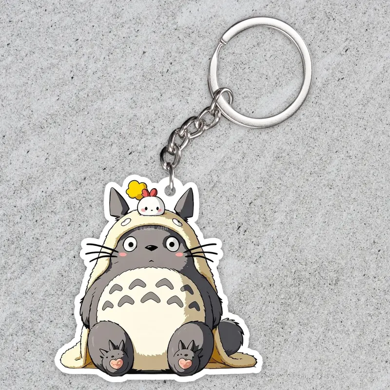 Totoro keychain, Studio Ghibli Totoro keychain, gifts for totoro fans ver2