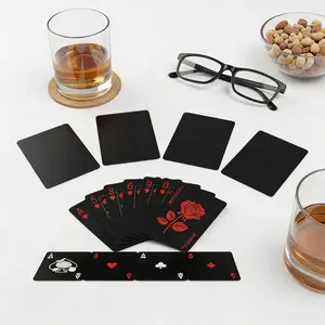 Spill-Proof Floral Poker Cards  PVC Playing Cards for Game Night, Magic & Travel Fun