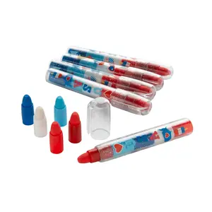 Patriotic Glitter Stacking Point Erasers- 12 Pc.