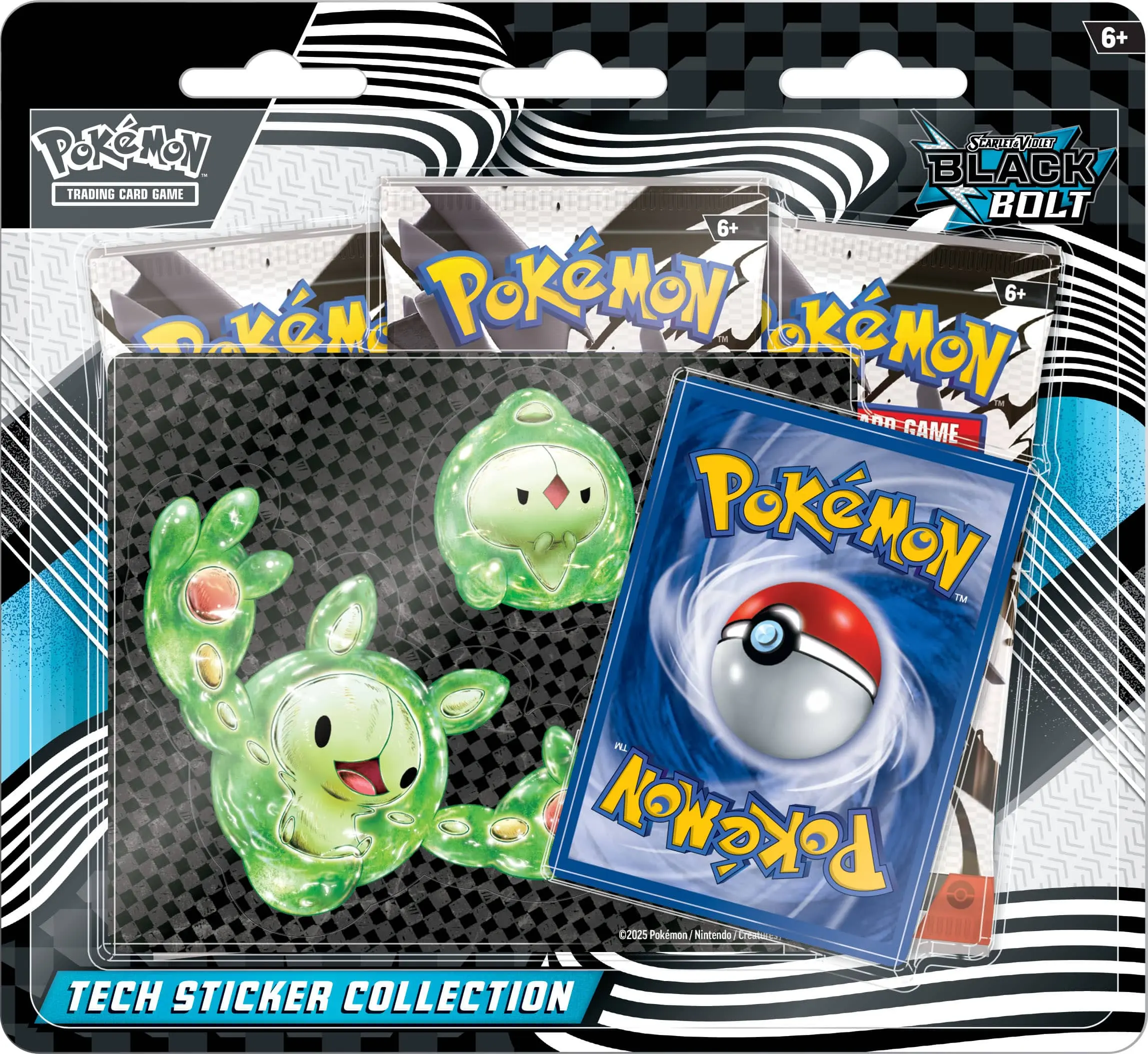 Pokemon TCG Scarlet & Violet 10.5 Black Bolt Tech Sticker Blister Pack ...