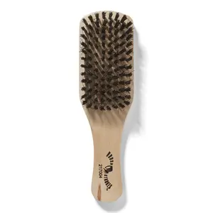 Brush Strokes Wood Club Brush, Boar Bristle Hair Brush, All Hair Types, Won't Pull or Snag, Smoothes Hair