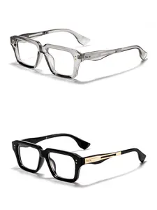 Unisex Classic Metal Frame Glasses, Anti-Blue Light PC Material, Casual Style for Travel Beach Cycling Music Festivals Parties