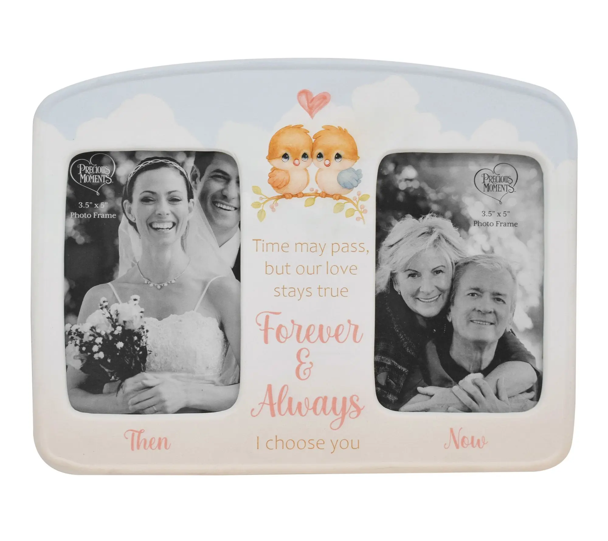 Precious Moments Lovebirds Then & Now Photo Frame