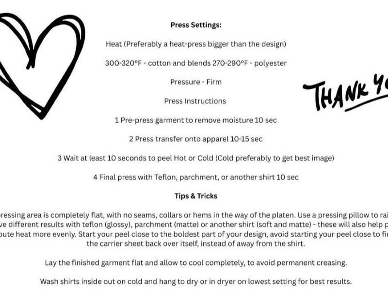 DTF Transfer Halftone Must go on Black Fabric Multi Sizes DIY Handmade Crafts Full Color Print for Tees Hats Hoodies Tote bags