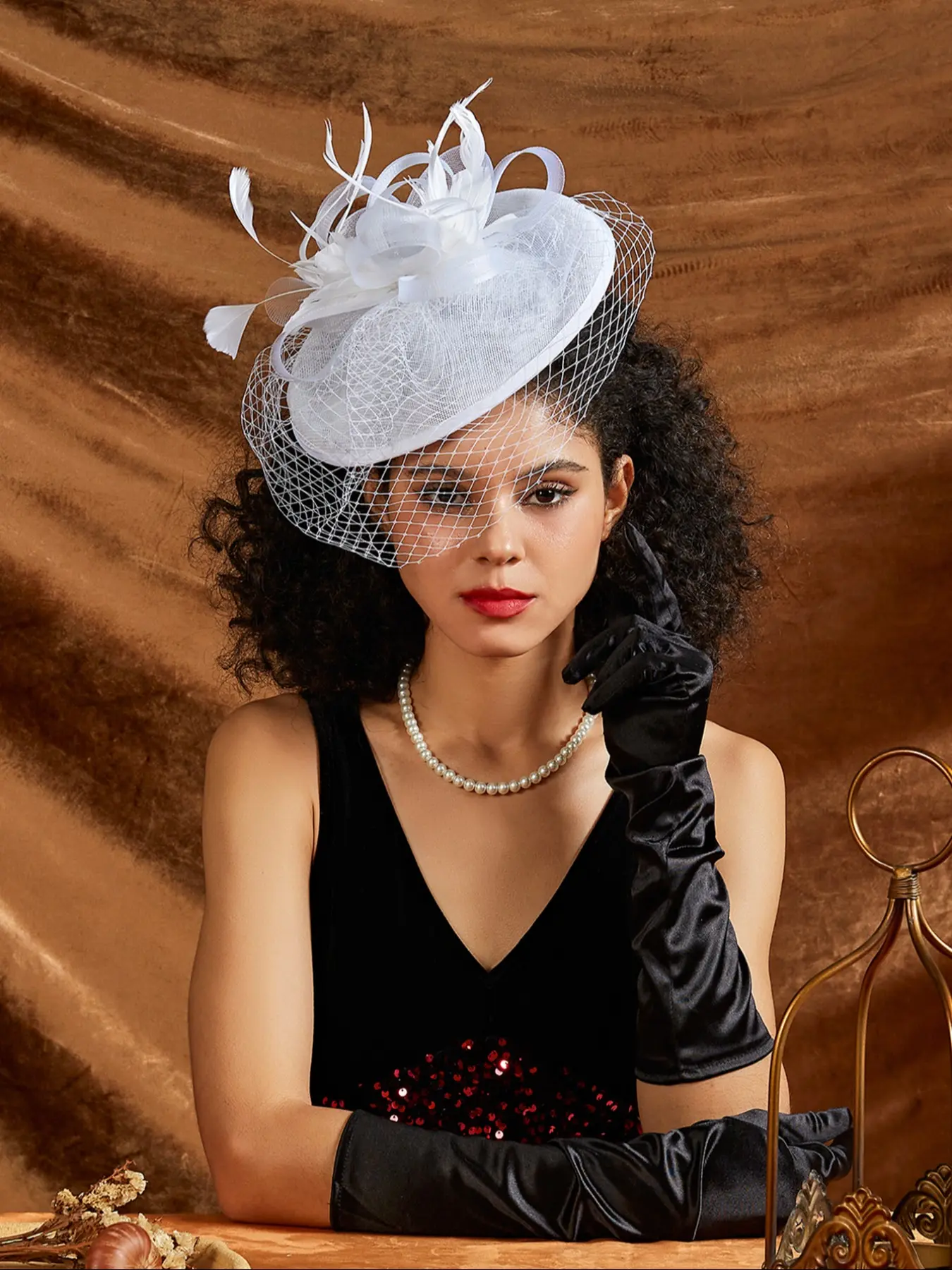 Handmade Satin Derby Fascinator Hat with Flower for Church Wedding Events Navy Bloom Flower Fascinator Kentucky Derby Headpiece w  main image 2