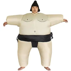 Inflatable Sumo Wrestling Suits for Adults Blow-Up Costume in Purple Red Black & Blue Inflatable Halloween Costumes for Men Women