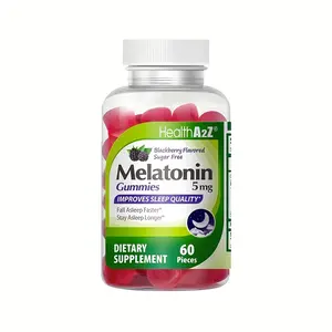 HealthA2Z Melatonin Gummies (Blackberry Flavored) - 60 Pieces (Pack of 1) - Natural Sleep Aid for Adults