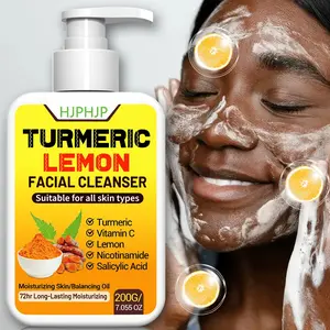 Turmeric Facial Cleanser, Containing Natural Turmeric Extract, Deeply Purifies, Soothing, Hydrating, Moisturizing, Brightens And Cleanses Gently Without Tightness.  Suitable For Daily Use On Dull Skin, It Balances Oil And Soothes Acne-Prone Skin.