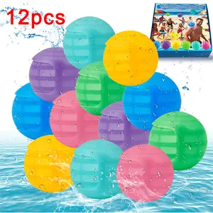 Summer Party Saver!  1-Second Fill Magic Water Balloons(12-Pack) – Zero Knots, Infinite Fun & 100% Eco-Friendly